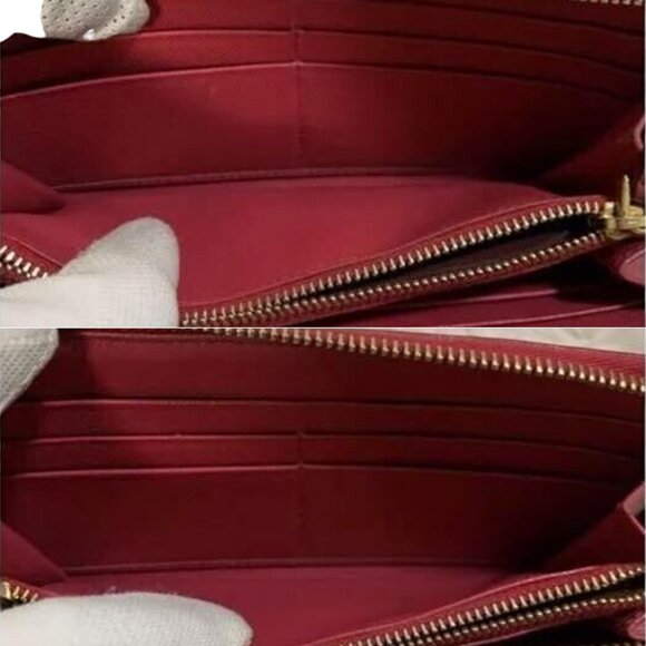 229164P (S2) Prada Wallet Long Round Zipper Pink Leather - Picture 9 of 10